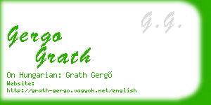 gergo grath business card