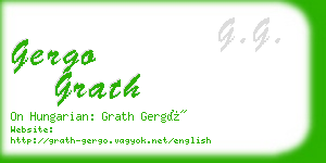 gergo grath business card
